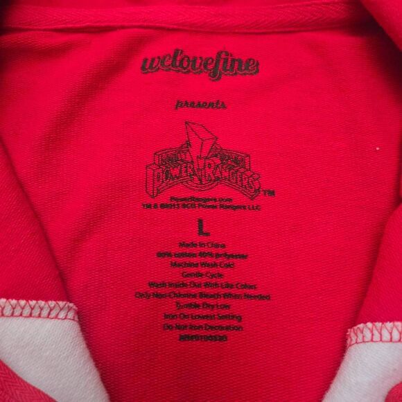 Mighty Morphin Power Rangers Red Ranger hoodie brand WeLoveFine zip up large - Picture 11 of 13